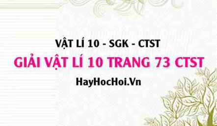 Giải Vật lí 10 trang 73 Chân trời sáng tạo SGK